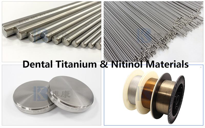 İmplant ve restoratif uygulamalar için diş titanyum ve nitinol malzemeleri